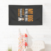 Lustiger Hund voller Stier-Design Banner (Insitu)