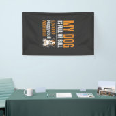 Lustiger Hund voller Stier-Design Banner (Messeveranstaltung)