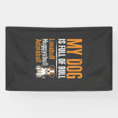 Lustiger Hund voller Stier-Design Banner (Horizontal)
