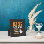Lustiger Hund voller Stier-Design Fotoplatte (InSitu)