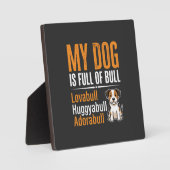 Lustiger Hund voller Stier-Design Fotoplatte (Vorderseite)