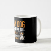 Lustiger Hund voller Stier-Design Kaffeetasse (VorderseiteRechts)
