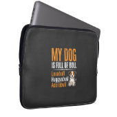 Lustiger Hund voller Stier-Design Laptopschutzhülle (Vorne Rechts)