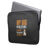 Lustiger Hund voller Stier-Design Laptopschutzhülle (Vorderseite Links)