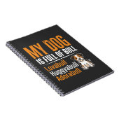 Lustiger Hund voller Stier-Design Notizblock (Rechte Seite)
