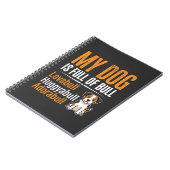 Lustiger Hund voller Stier-Design Notizblock (Linke Seite)