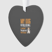 Lustiger Hund voller Stier-Design Ornament (Vorderseite)