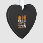 Lustiger Hund voller Stier-Design Ornament (Vorderseite)
