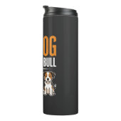 Lustiger Hund voller Stier-Design Thermosbecher (Nach rechts gedreht)