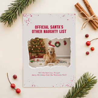 Lustiger Hunde-Foto-Weihnachten mit modernem Humor Feiertagskarte