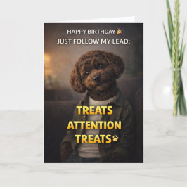 Lustiger Hunde-Geburtstagskarten-Treats-Aufmerksam Karte