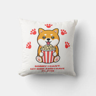 Lustiger Hunde-Liebhaber-Filmabend Süßer Shiba Inu Kissen