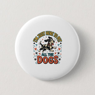 Lustiger Hunde-Liebhaber Vintage-Haustier Alle Hun Button