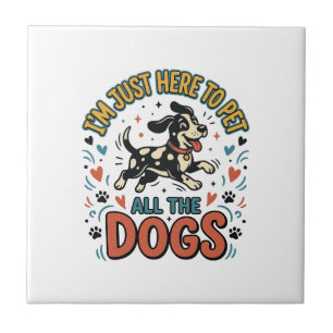 Lustiger Hunde-Liebhaber Vintage-Haustier Alle Hun Fliese