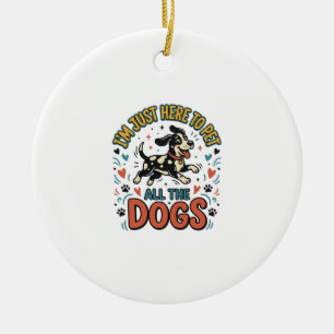 Lustiger Hunde-Liebhaber Vintage-Haustier Alle Hun Keramik Ornament