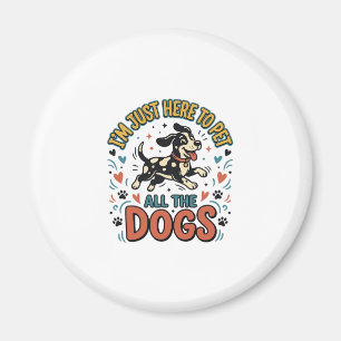 Lustiger Hunde-Liebhaber Vintage-Haustier Alle Hun Magnet