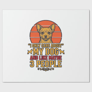 Lustiger Hunde-Liebhaber Vintage-Zitat Vektor-Desi Geschenkpapier