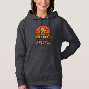 Lustiger Hunde-Liebhaber Vintage-Zitat Vektor-Desi Hoodie