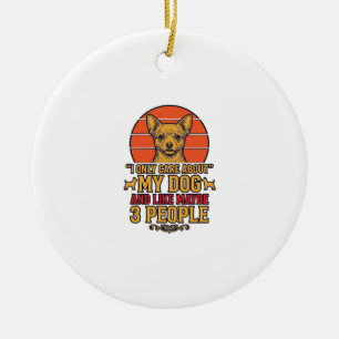 Lustiger Hunde-Liebhaber Vintage-Zitat Vektor-Desi Keramik Ornament