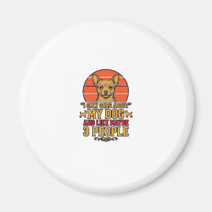 Lustiger Hunde-Liebhaber Vintage-Zitat Vektor-Desi Magnet