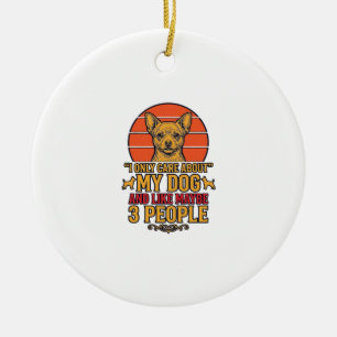 Lustiger Hunde-Liebhaber Vintage-Zitat-Vektordesig Keramik Ornament