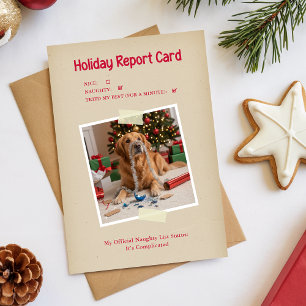 Lustiger Hunde-Themen-Haustier-Foto-Weihnachten Feiertagskarte