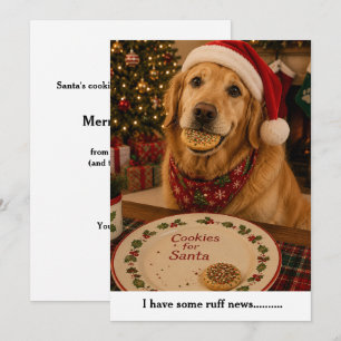 Lustiger Hunde-Weihnachtskarte Feiertagskarte