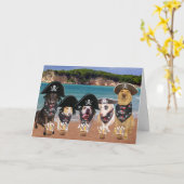 Lustiger Hundeam 19. September Geburtstag Karte (Gelbe Blume)