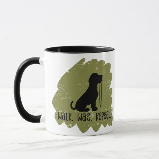 Lustiger Hundeausführer Tasse (Links)