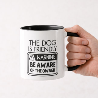 Lustiger Hundebesitzer-Warnung Haustier-Zitat Tasse
