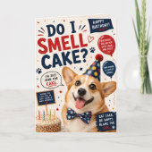 Lustiger Hundegeburtstag Karte (Vorderseite)