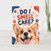 Lustiger Hundegeburtstag Karte (Vorderseite)