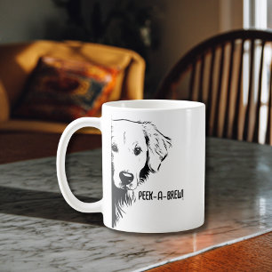 Lustiger Hundegesicht & "Peek-a-Brew" Hunde-Mama-H Kaffeetasse