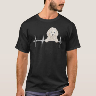 Lustiger Hundeherzschlag für weiße Pudel-Liebhaber T-Shirt
