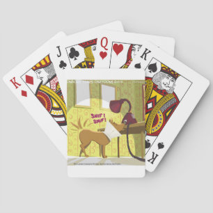 Lustiger Hundekegelkopf Spielkarten