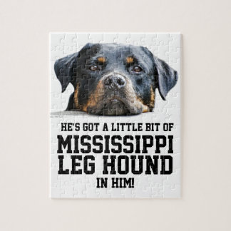 Lustiger Hundekopf des Mississippi-Bein-Jagdhund-| Puzzle