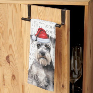 Lustiger Hundeliebhaber-Feiertag Schnauzer Weihnac Geschirrtuch