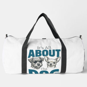 Lustiger Hundeliebhaber Vintage-Gravur Grafik_1 Duffle Bag