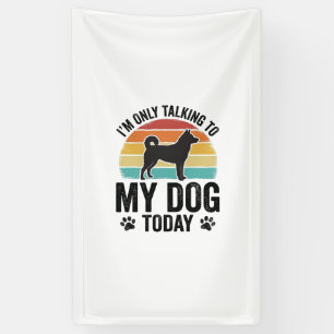 Lustiger Hundeliebhaber Vintage Sonnenuntergang Zi Banner