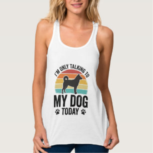 Lustiger Hundeliebhaber Vintage-Sonnenuntergangs-Z Tank Top