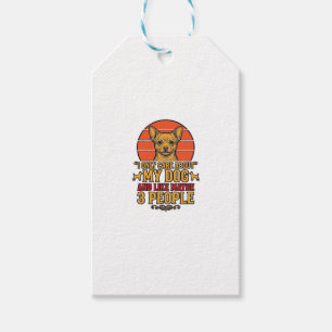 Lustiger Hundeliebhaber Vintage-Zitat-Vektordesign Geschenkanhänger