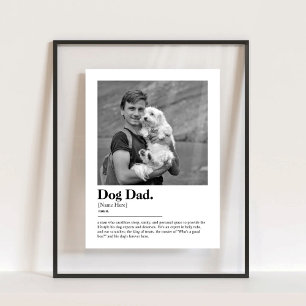 Lustiger Hundepapa Wörterbuch Definition mit Foto Acrylschild