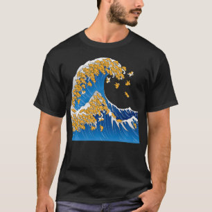 Lustiger Hundepfote Niedlicher Welpe Hund Welle V T-Shirt