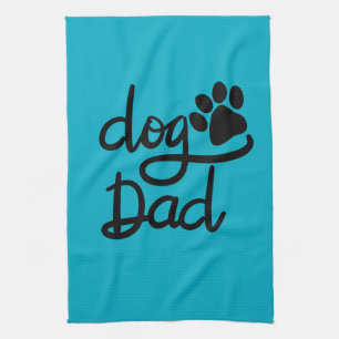 Lustiger Hundepfotenabdruck Hund Papa Geschirrtuch