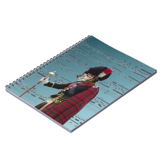 Lustiger Hunderohrmajor Notizblock (Linke Seite)