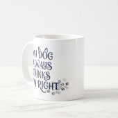 Lustiger Hundetext Kaffeetasse (Vorderseite Links)