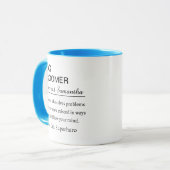Lustiger Hundetrimmer-Definitionskaffee Tasse (Vorderseite Links)