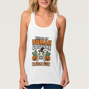 Lustiger Husky-Mensch-Kostüm Halloween-Hund-Shirt Tank Top
