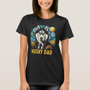 Lustiger Husky-Vater Sibirischer Husky Hund Hausti T-Shirt