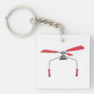 Lustiger Hut Gadget Hubschrauber. Schlüsselanhänger